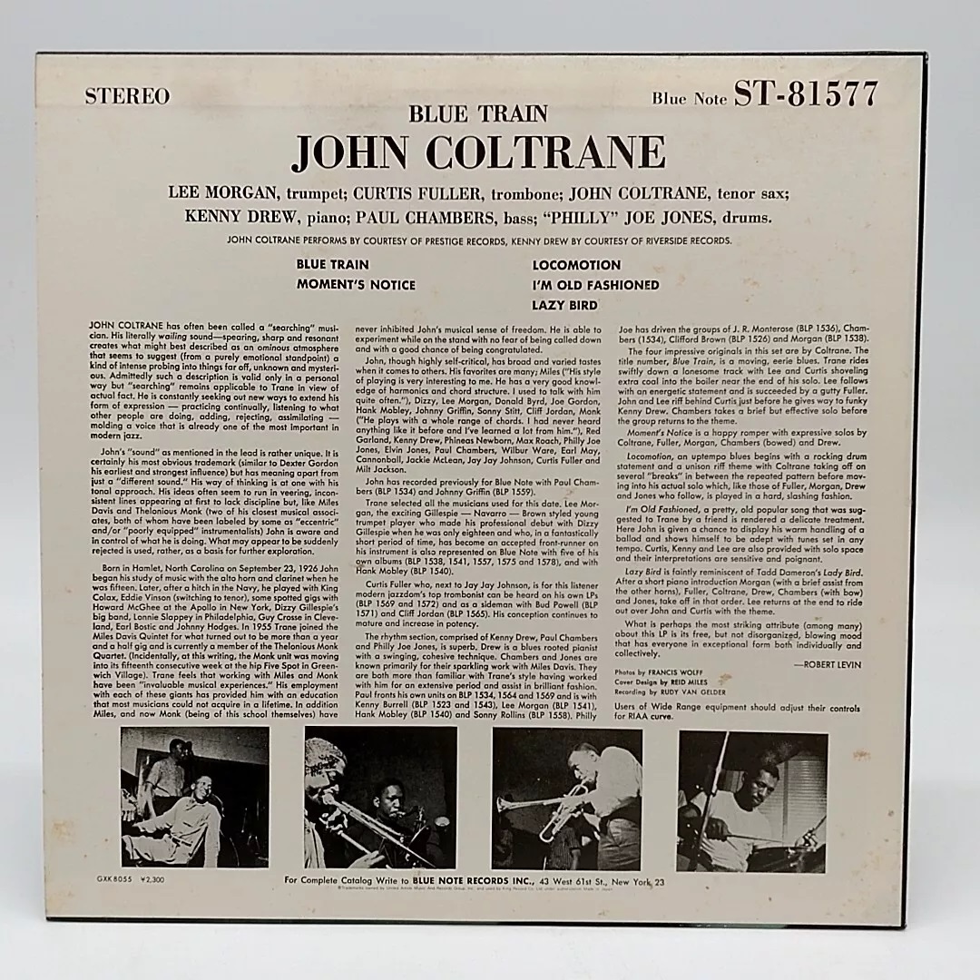 LP　JOHN COLTRANE/BLUE TRAIN/BLUE NOTE GXK8055_画像2