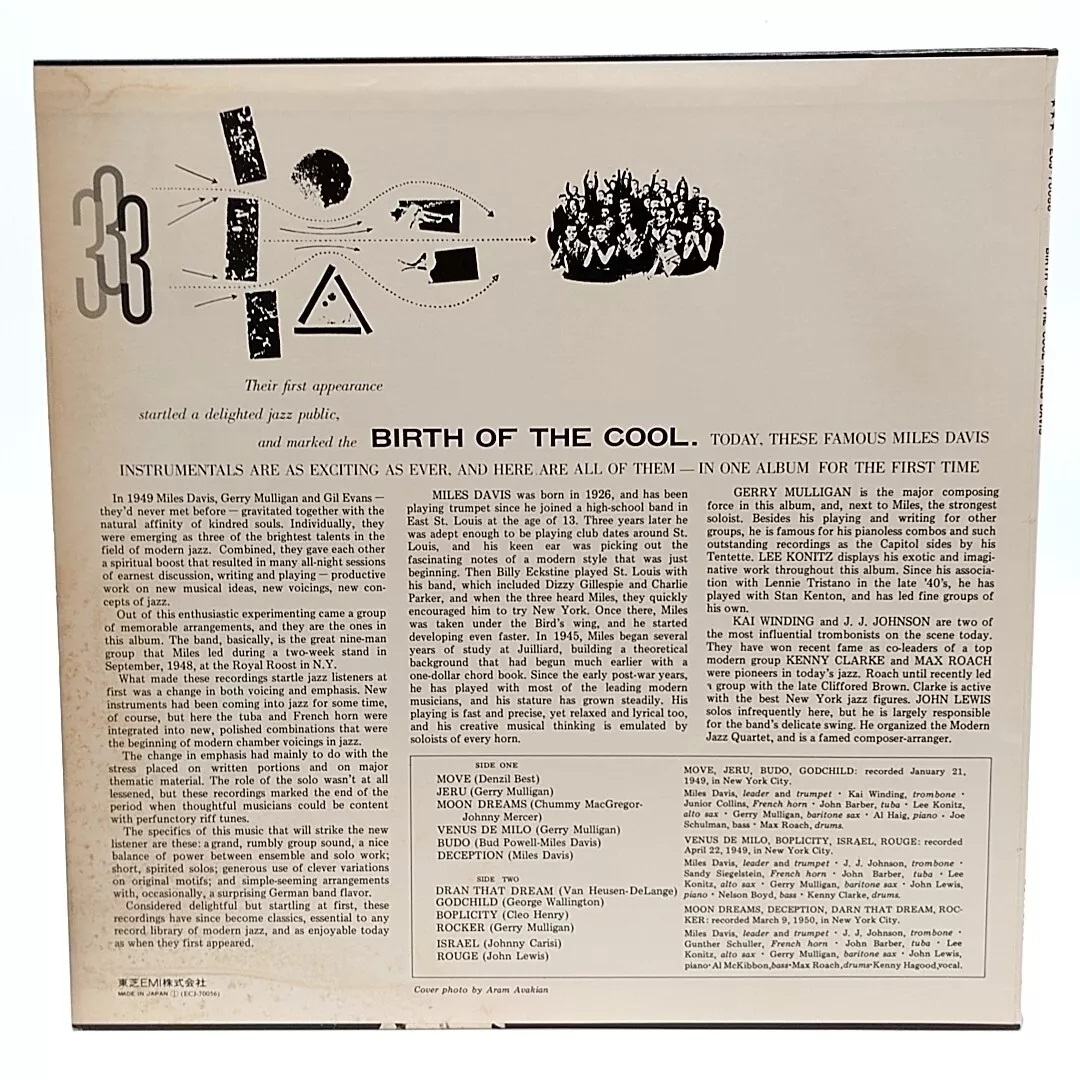 LP　Miles Davis/Birth Of The Cool/Capitol Records ECJ-70056_画像2