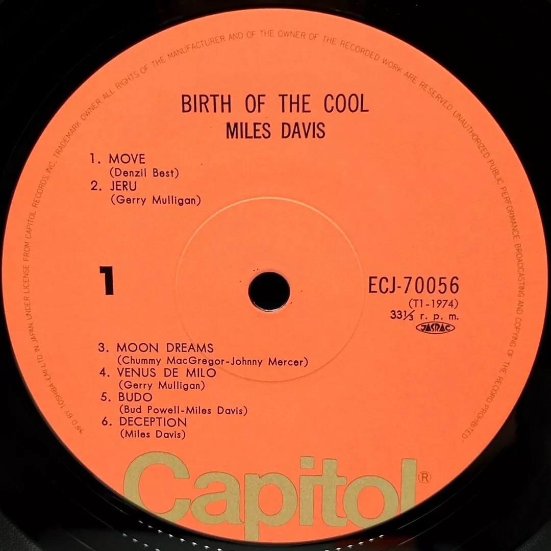 LP　Miles Davis/Birth Of The Cool/Capitol Records ECJ-70056_画像7