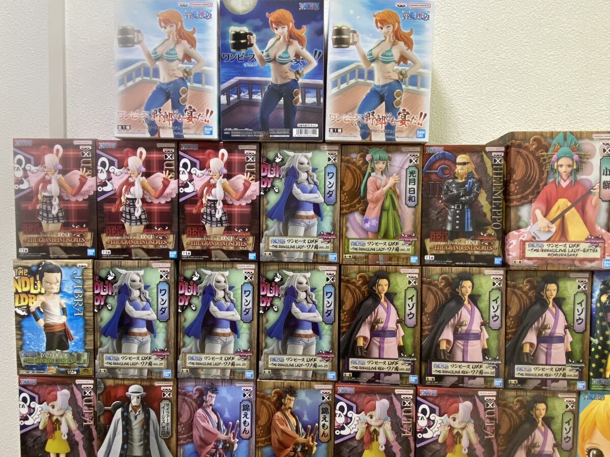 ワンピースフィギュア 未開封 大量52体 まとめ売り ONE PIECE DXF お玉 シャンクス ウタ ナミ 錦えもん サニー イゾウ ウソップ ヤソップ_画像2