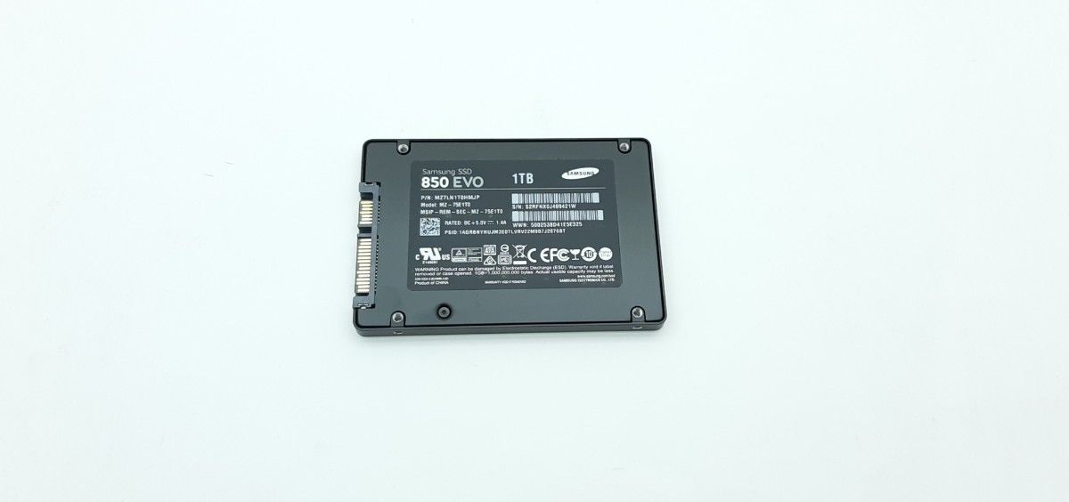 正常 9321時間 SATA SSD SAMSUNG 850 EVO 1TB(1000GB) MZ-75E1T0 