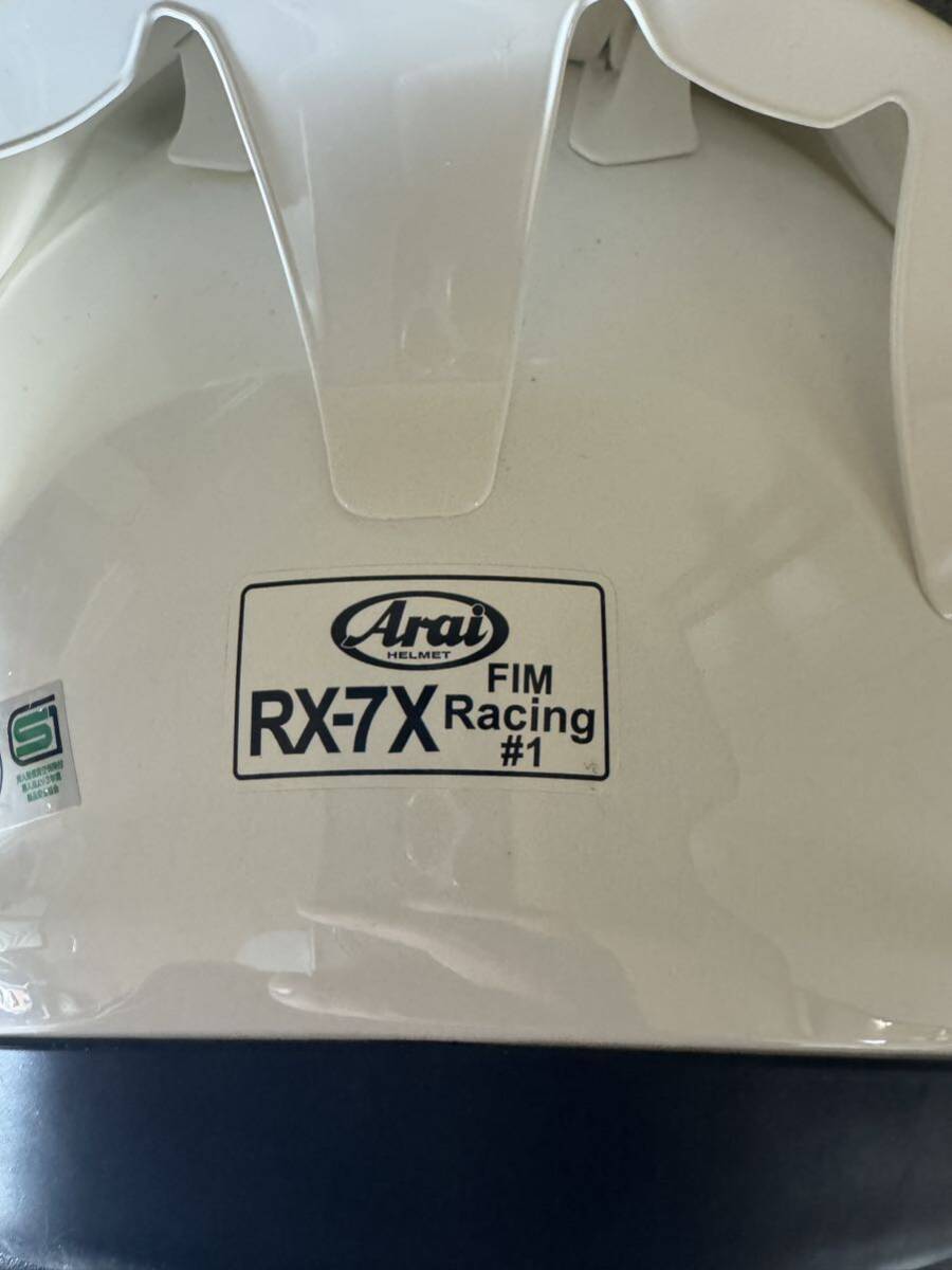 Arai RX-7X FIM Racing#1 フルフェイスヘルメット ホワイト アライ 美品の画像7