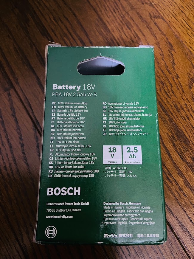 BOSCH リチウムイオン電池 18V 2.5A 電動工具 ガーデンツール用 バッテリー DIY A1825LIGの画像6