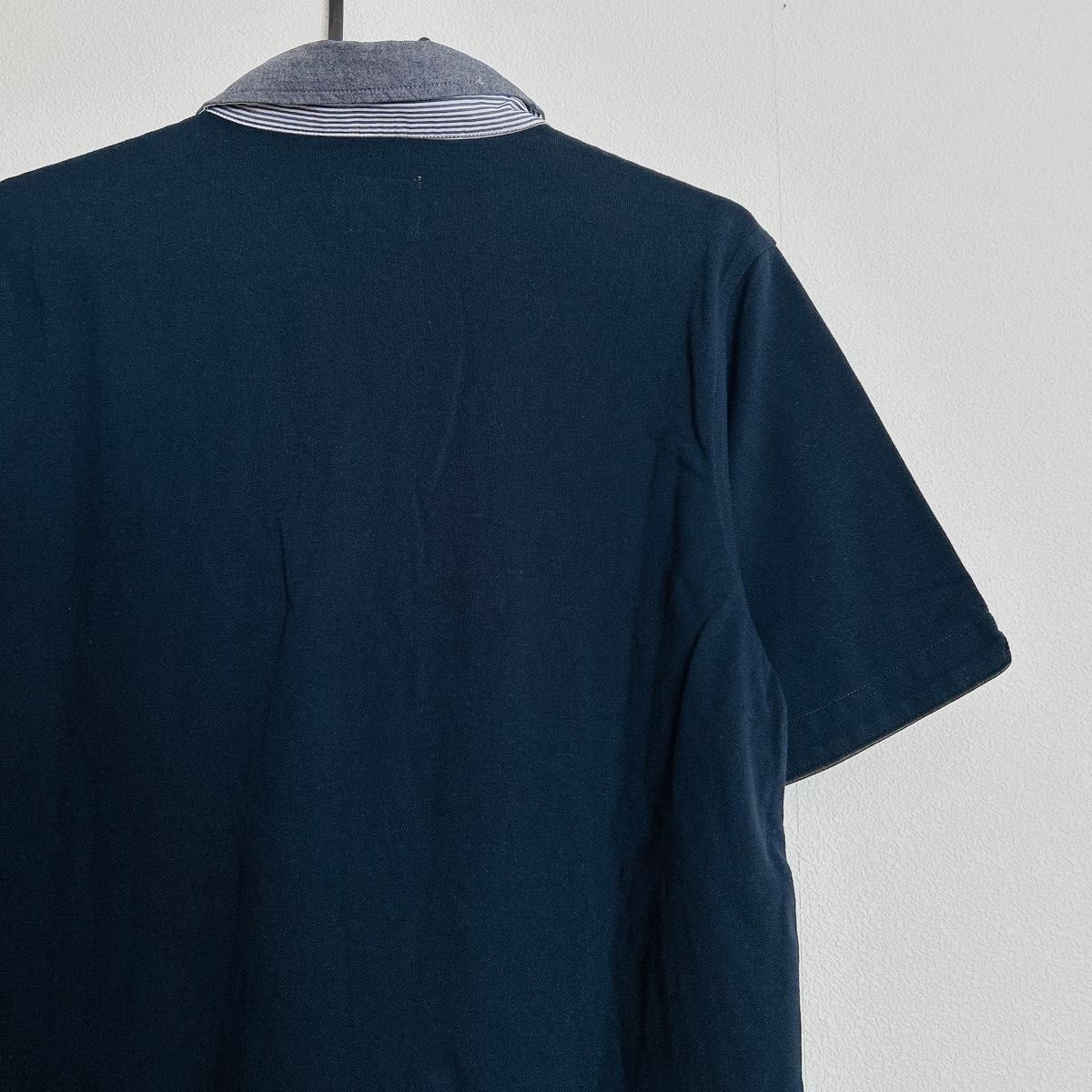 pm516.7 TK MIXPICE サイズXL タケオキクチ ネイビー 半袖ポロシャツ 紺色 メンズ トップス スキッパー 夏服