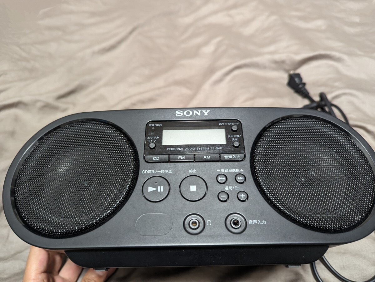 SONY パーソナルオーディオシステム ZS-S40 2019年製 ワイドFM対応 PERSONAL AUDIO SYSTEM FM/AM CD-R/RW MP3再生の画像2