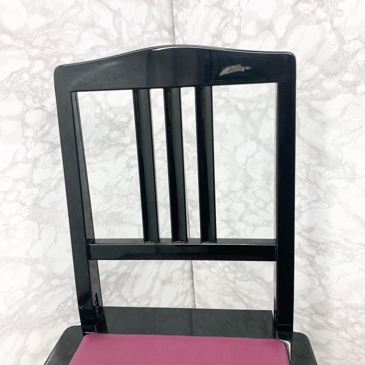 【吉澤】ピアノ　トムソン椅子 ブラック 鏡面 高さ調整可能 PEACOCK ピーコック