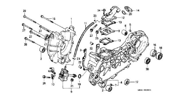 AF09 純正 L サイドカバーガスケット F,R 2点 タクト 送料250円～ パッキン スーパータクト フルマーク AC クレージュ JPS クランクケース_ＡＦ09　Ｅ-9-1　ケース