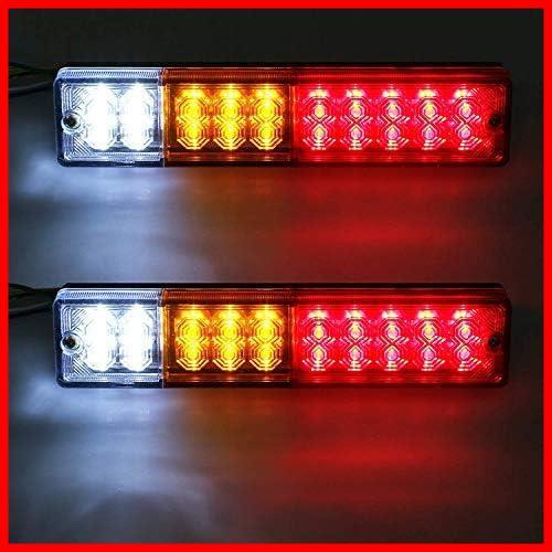 【特価】汎用 防水 トラック/ローリー/シップに適用 12V/24V 車検対応 led 2個入り トレーラーテールランプ_画像3