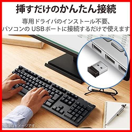 【特価】★キーボード_単品★ メンブレン (レシーバー付属) フルキーボード ワイヤレス 1000万回高耐久 キーボード PlayStation4 USB 対応_画像4