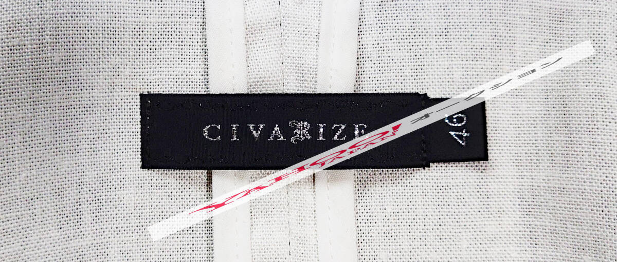 ☆ 新品 タグ付 CIVARIZE ホワイト アシンメトリー ５分袖テーラード ジャケット シヴァーライズ 白 46 TRAVAS TOKYO トラバストーキョー_画像7