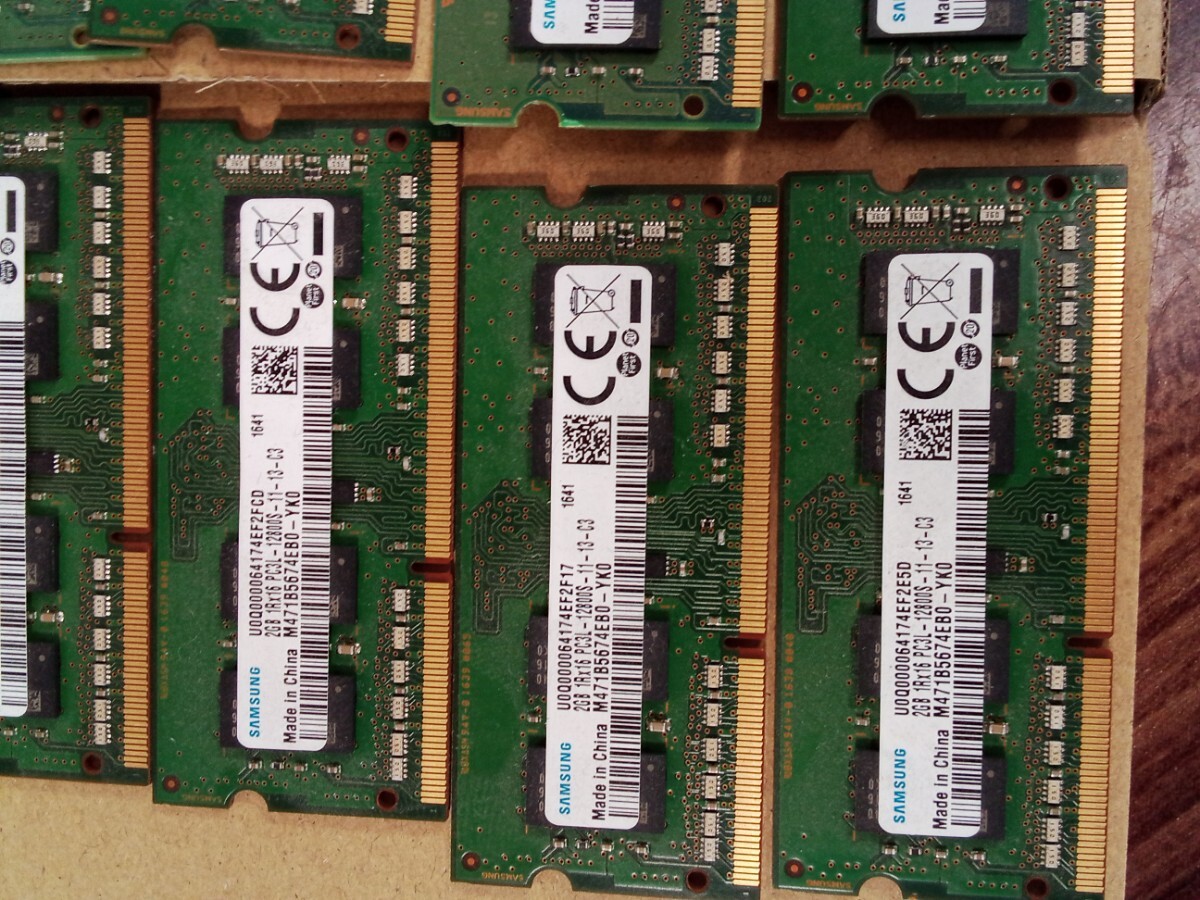 SAMSUNG PC3L-12800S memory pattern number :M471B5674QH0-YK0 2GB secondhand goods 30 piece set 