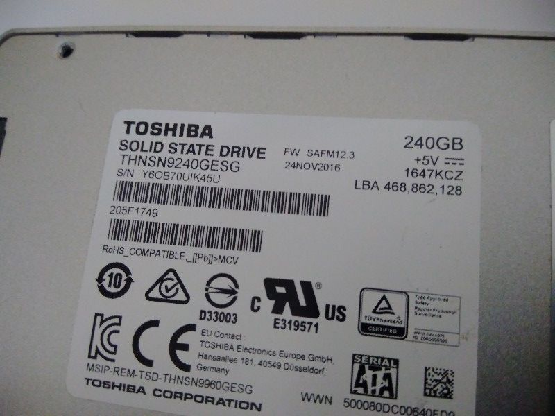 ■ SSD ■ 240GB （6326時間） 東芝 正常判定  送料無料の画像4