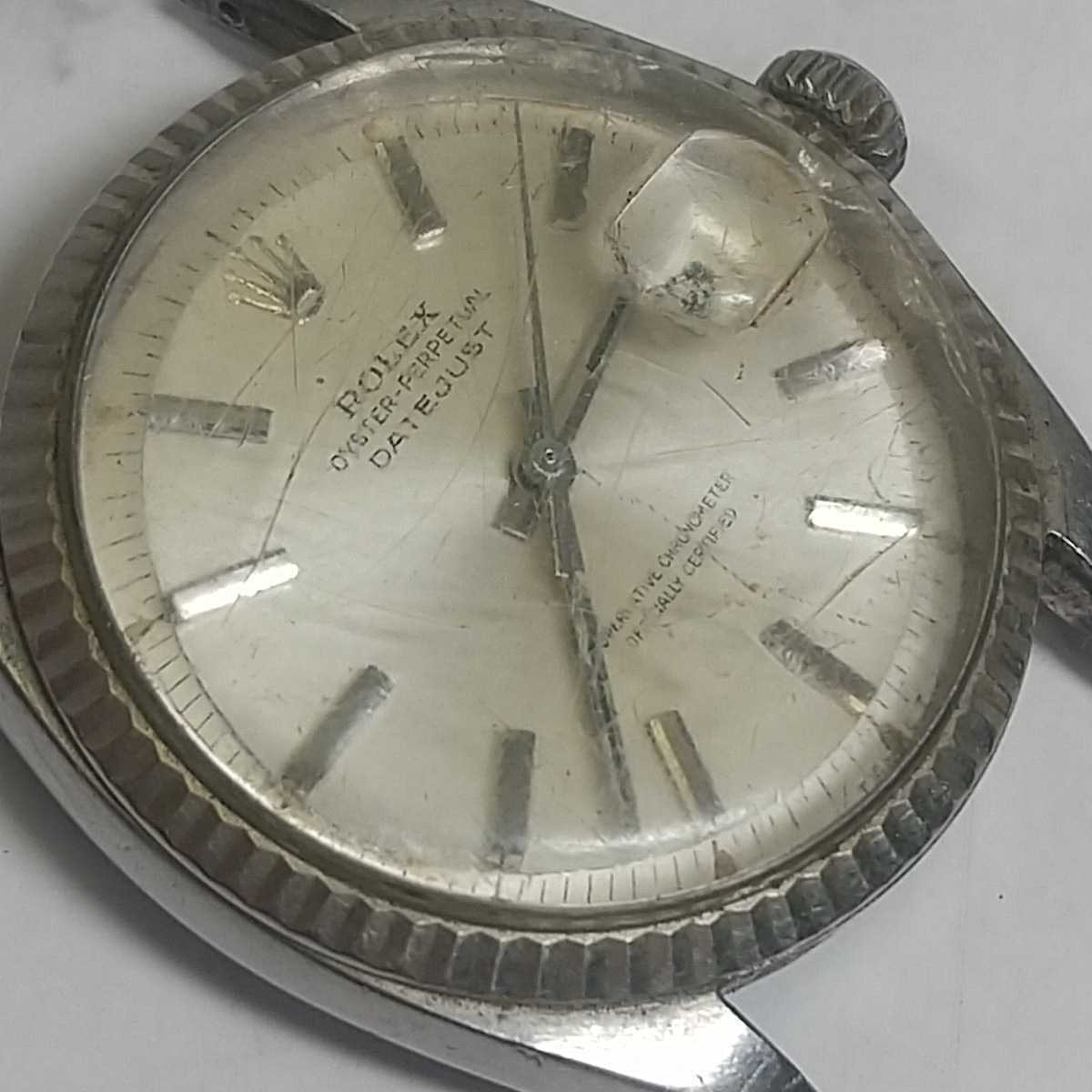 324同梱NG ROLEX DATEJUST Ref:1601 Cal:1570 1965～1966年製 ロレックス デイトジャスト ヴィンテージ 腕時計 自動巻き メンズ ジャンクの画像3