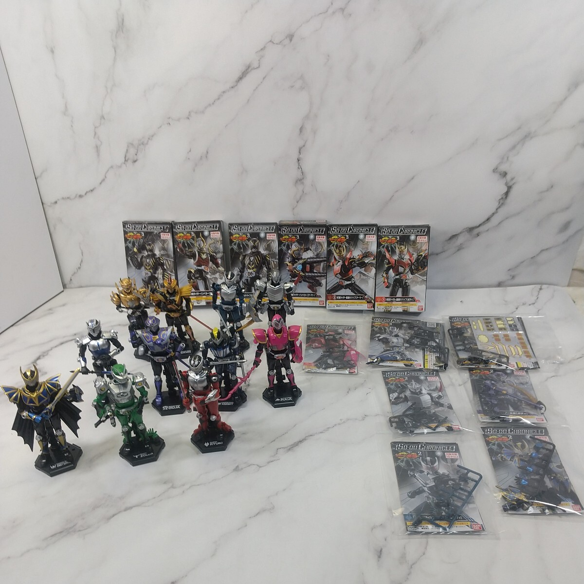 376同梱NG 仮面ライダー 龍騎 2 3 SODO CHRONICLE 装動 食玩 被り無し ボディ アーマー 組み立て済み 11体 未開封 6箱 まとめて大量セット_画像1