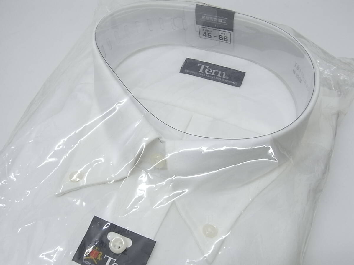 新品 大きいサイズ ワイシャツ Yシャツ 45-86 / 3L 紳士服 通勤 形態安定加工 綿100％ ホワイト ストライプ など 5着セット Tern・Kentの画像5