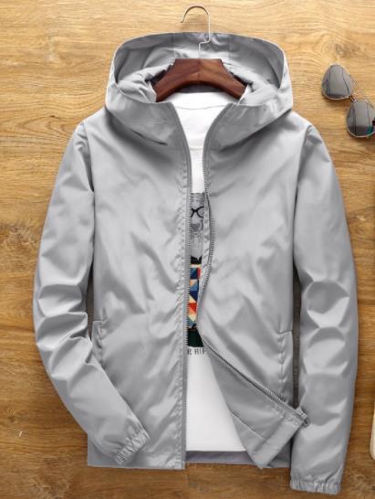  мужской 　 пиджак 　... гаечный ключ  пальто 　 одноцветный  　 с капюшоном ...　 большой  размер  　... цвет  S-7X DJ1807