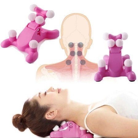 頚椎 首 牽引 マッサージ 枕 ラフサポート 3d ネック リラクゼーション 疼痛 緩和 バック ストレッチ リラックス ネックマッサージ YLH375_画像1
