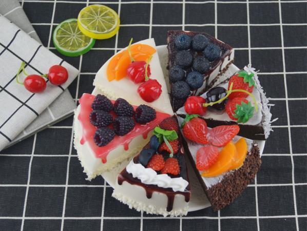 ケーキ サンプル 6個 食品 フェイク インテリア パーティー コスプレ 小道具 雑貨 装飾 飾り リアル フルーツDJ1203_画像1