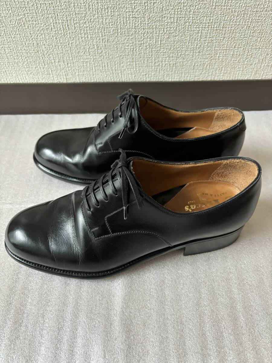 おまけ付き Le Yucca’s 39 約25cm Plane Toe Shoes Y30019 ブラック 黒 レユッカス レザー 革靴 LECHOPPE レショップの画像3