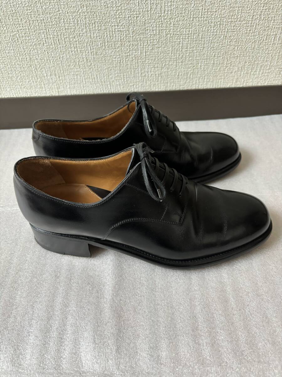 おまけ付き Le Yucca’s 39 約25cm Plane Toe Shoes Y30019 ブラック 黒 レユッカス レザー 革靴 LECHOPPE レショップの画像5