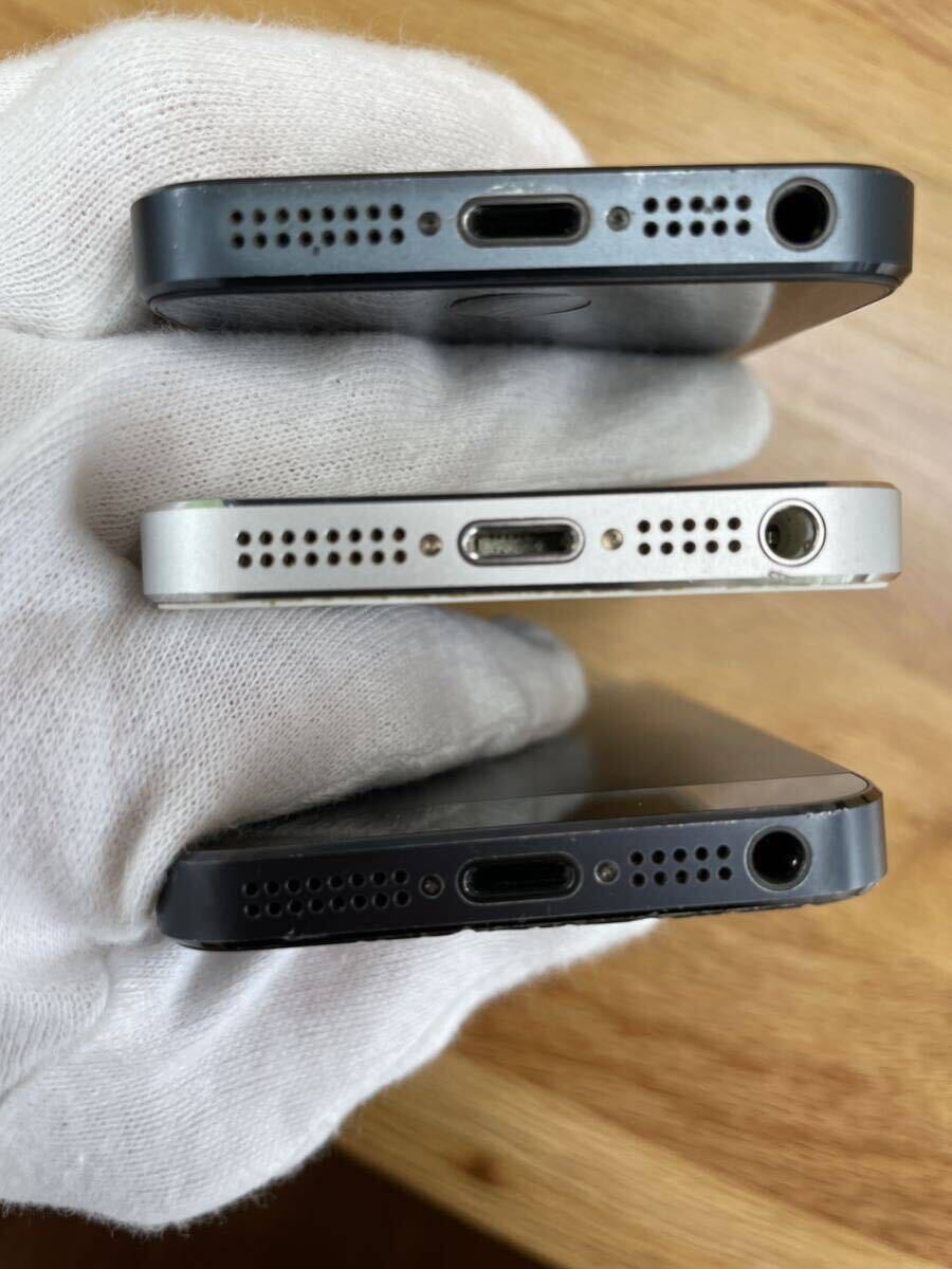 Apple（アップル）iPhone5 スペースグレイ ホワイト 3台セット 利用制限◯ スマートフォン アイフォン ジャンク 部品取り_画像7