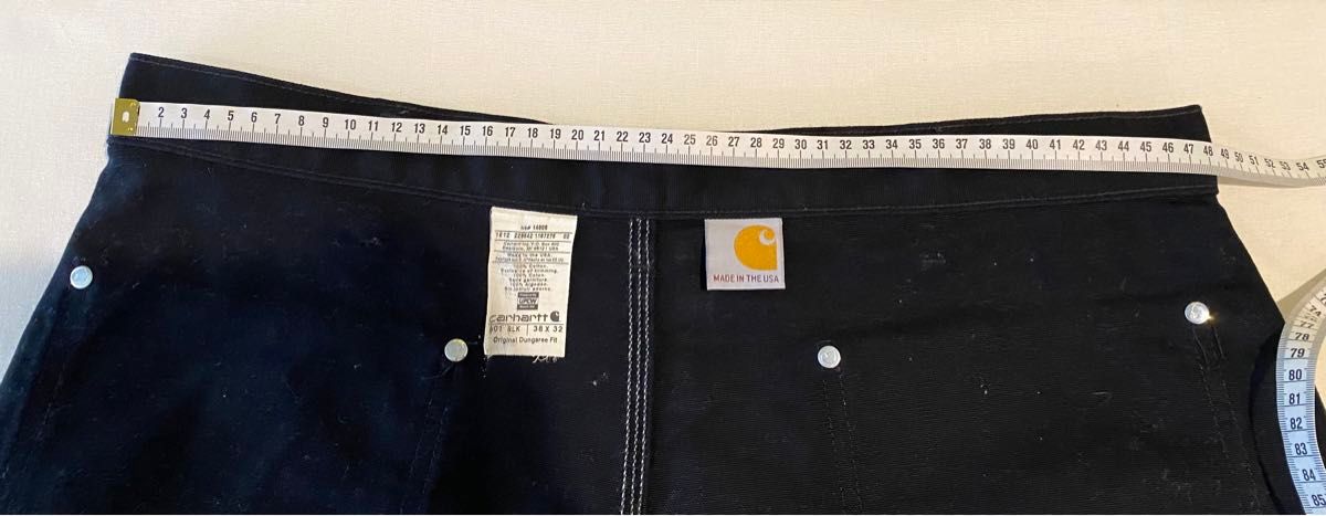 希少　カーハート ダブルニー USA製 ペインター パンツ ブラック Carhartt ワーク 古着