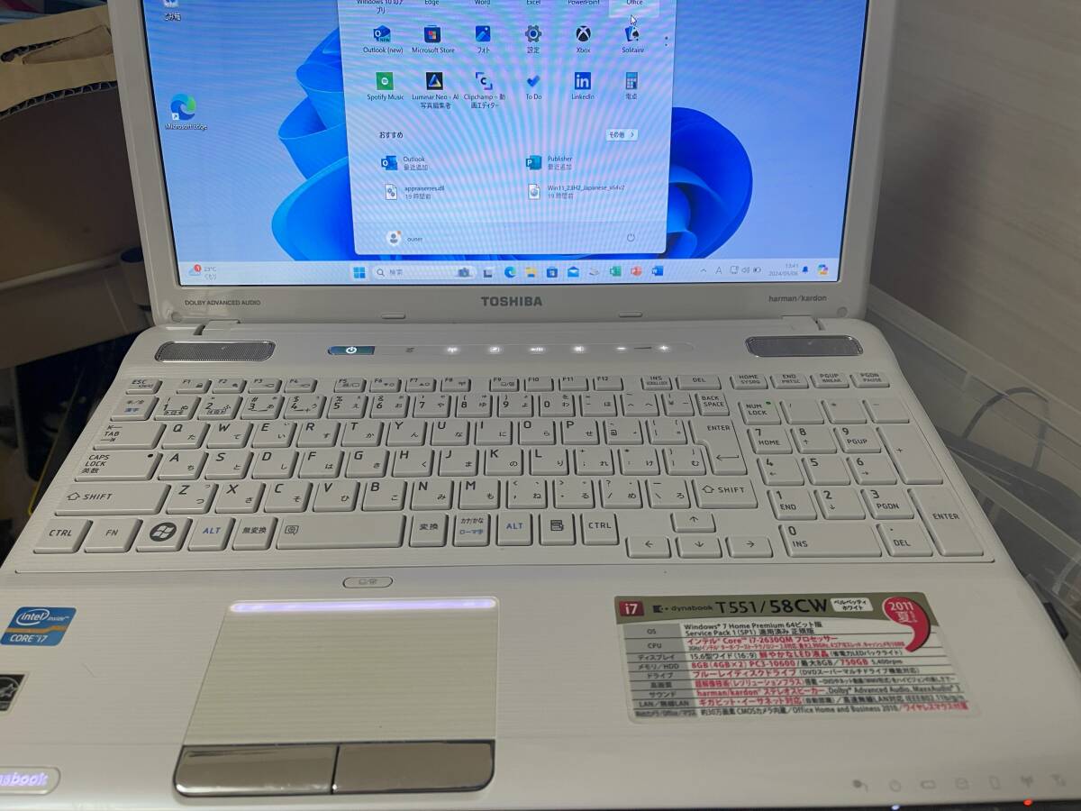 Dynabook　Ｔ551/58ＣＷ_画像1