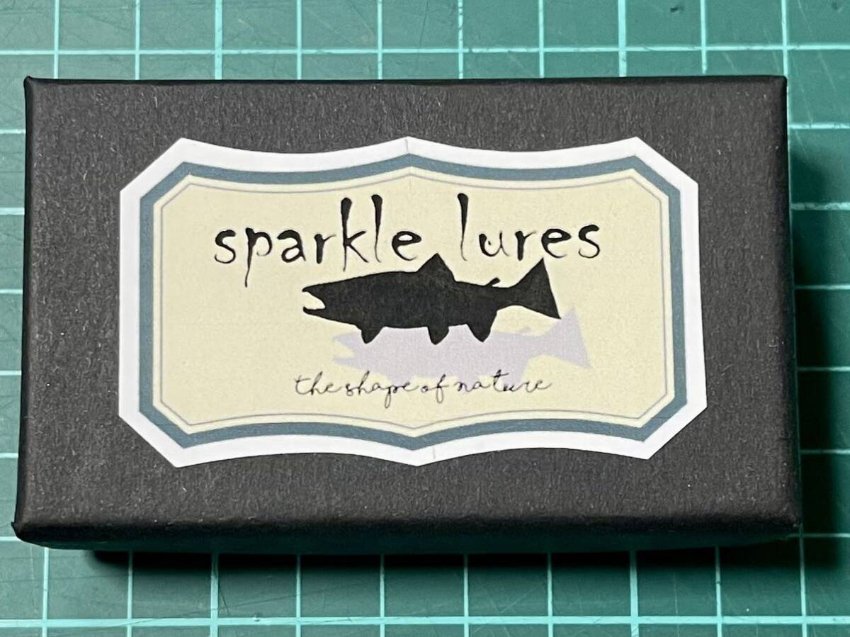 ハンドメイドミノー sparkle lures 山女魚52sシンキング5.2g チャートグリーンアワビ部分夜光_画像7