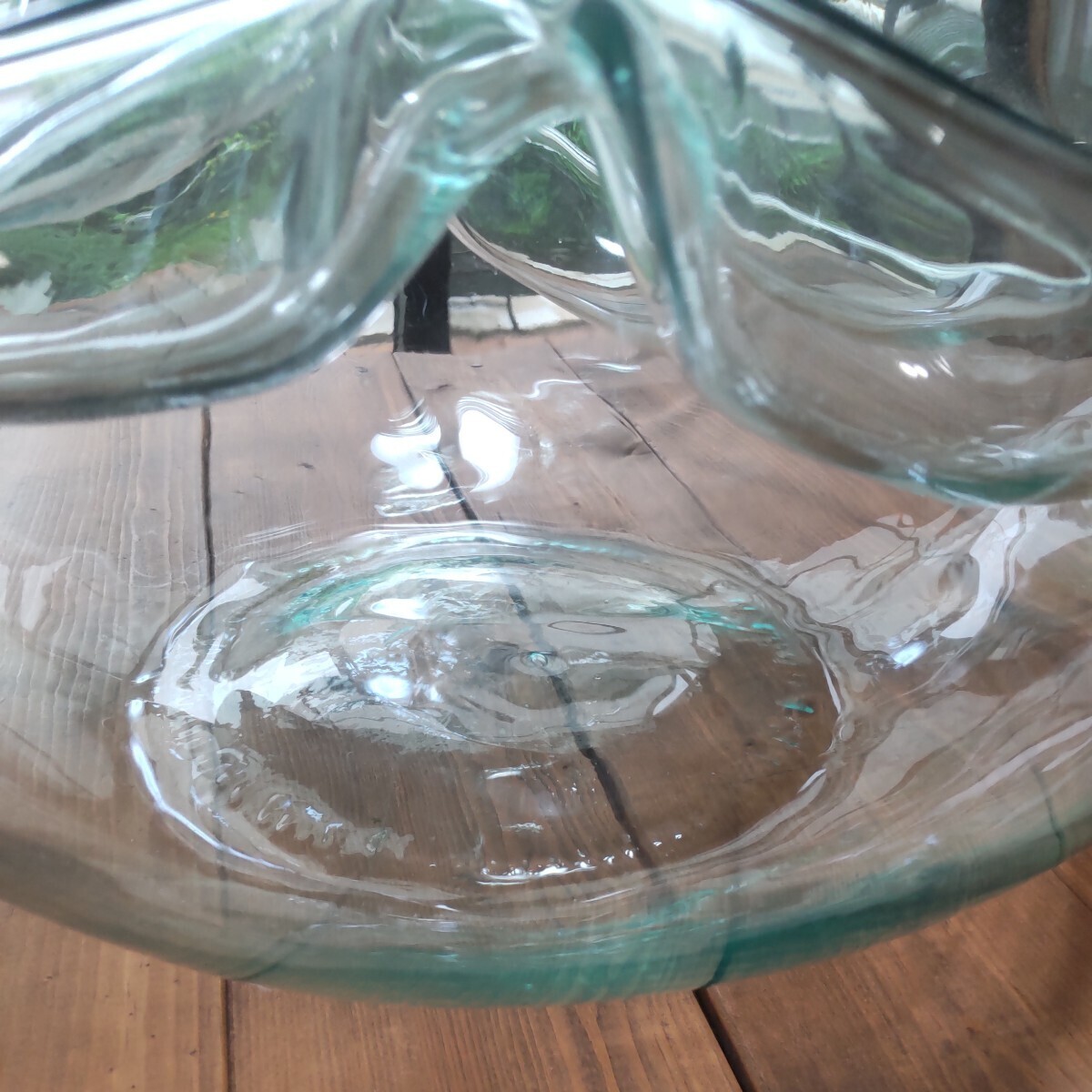 ガラス花瓶　硝子　フラワーベース　テラリウム　インテリア　大型 変形　デミションボトル_画像8