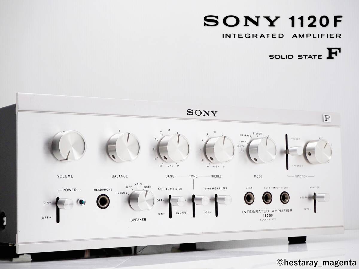 ★ 【名機！ 整備・レストア済、準美品】 SONY TA-1120F ソニー プリメインアンプ 1969年発売 当時138,000円 60年代国産ヴィンテージ ★の画像1