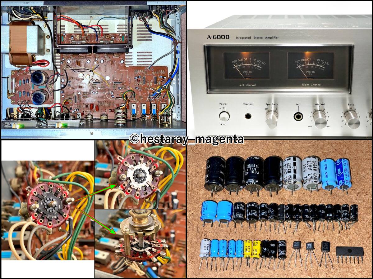 * [ beautiful goods! maintenance * restore settled ] ONKYO A-6000 Onkyo pre-main amplifier power equipped with meter machine 70 period domestic production Vintage machine ONKYO *