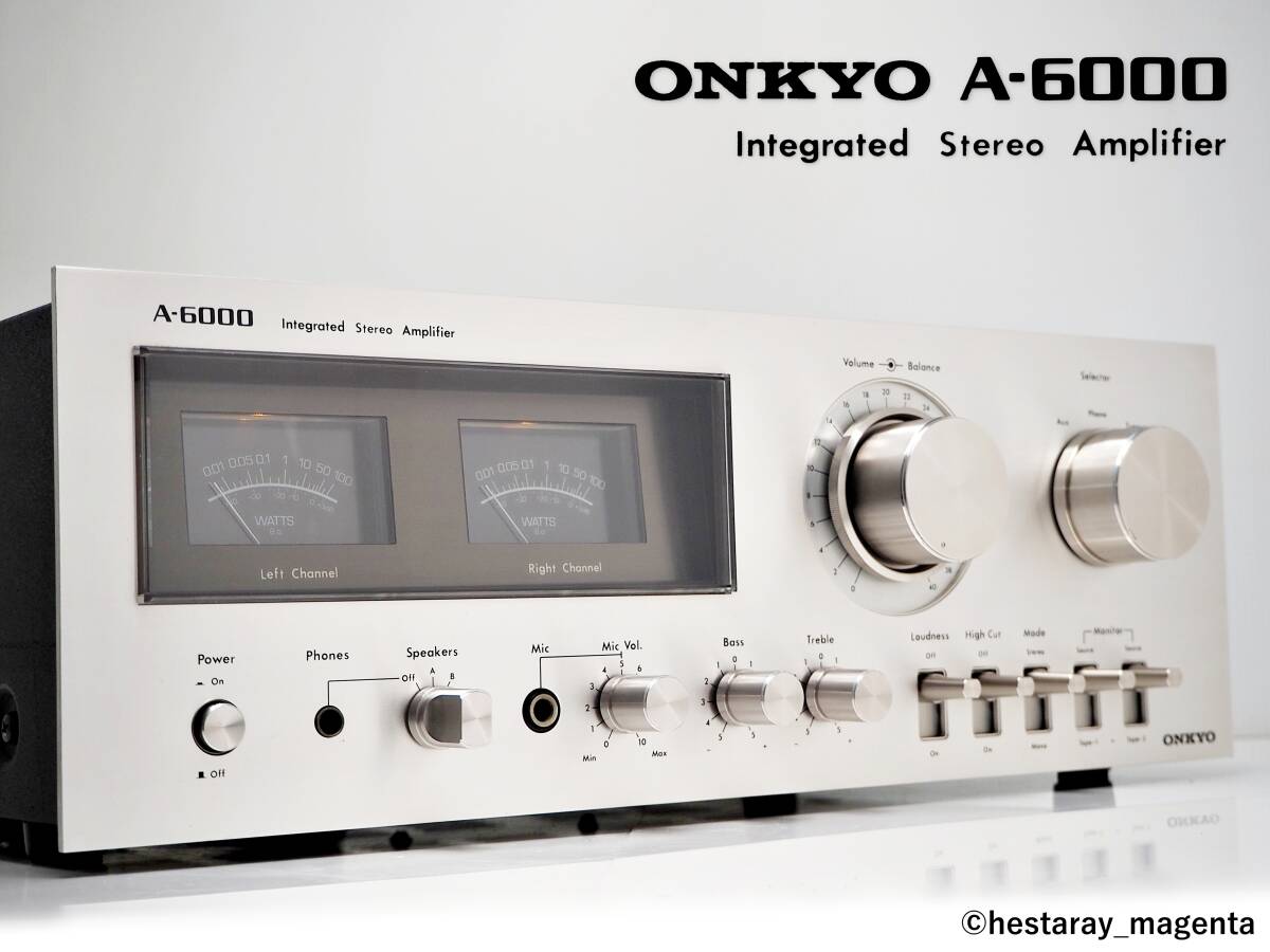 * [ прекрасный товар! обслуживание * восстановление settled ] ONKYO A-6000 Onkyo основной предусилитель энергия с измерительным прибором машина 70 годы местного производства Vintage машина ONKYO *