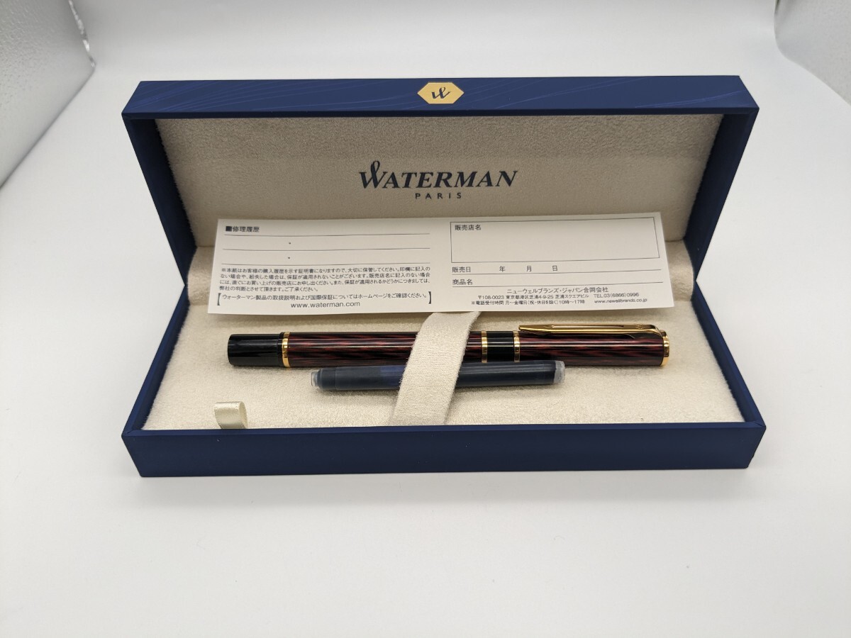  Waterman fountain pen ro rare shadow red F small character 