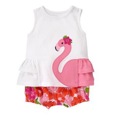  новый товар Gymboree Gymboree туника верх и низ cut and sewn фламинго шорты комплект две части 12-18m 80cm примерно 80