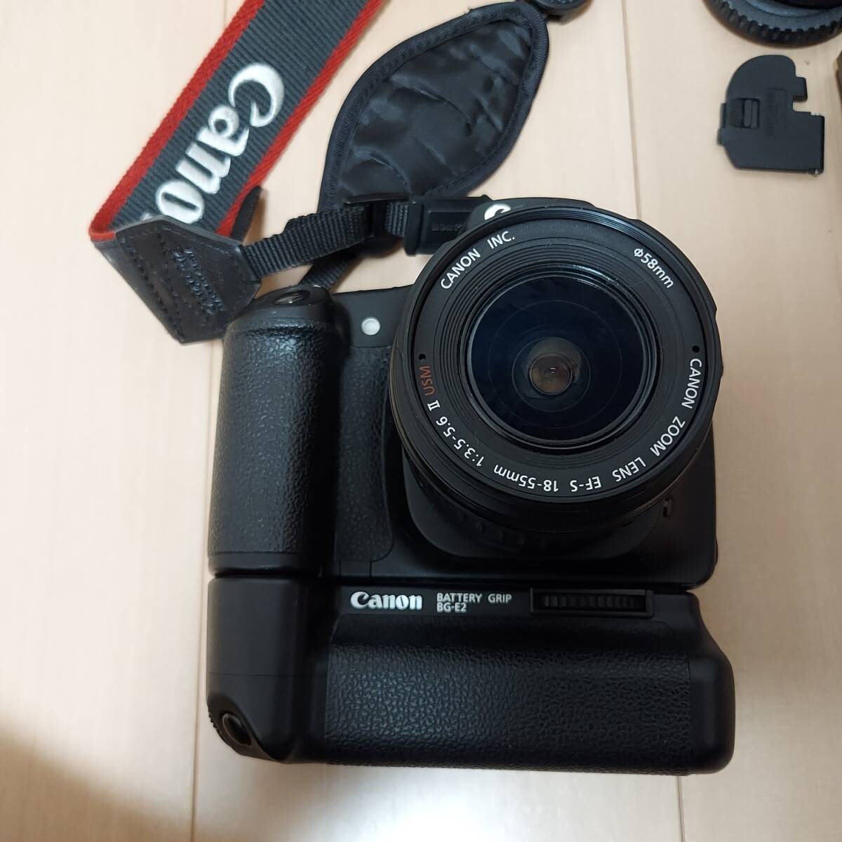 Canon キャノン EOS 30D、EF-S 18-55mm 1:3.5-5.6 II USM、BATTERY GRIP BG-E2、他 中古 現状品◆20322-21433_画像2