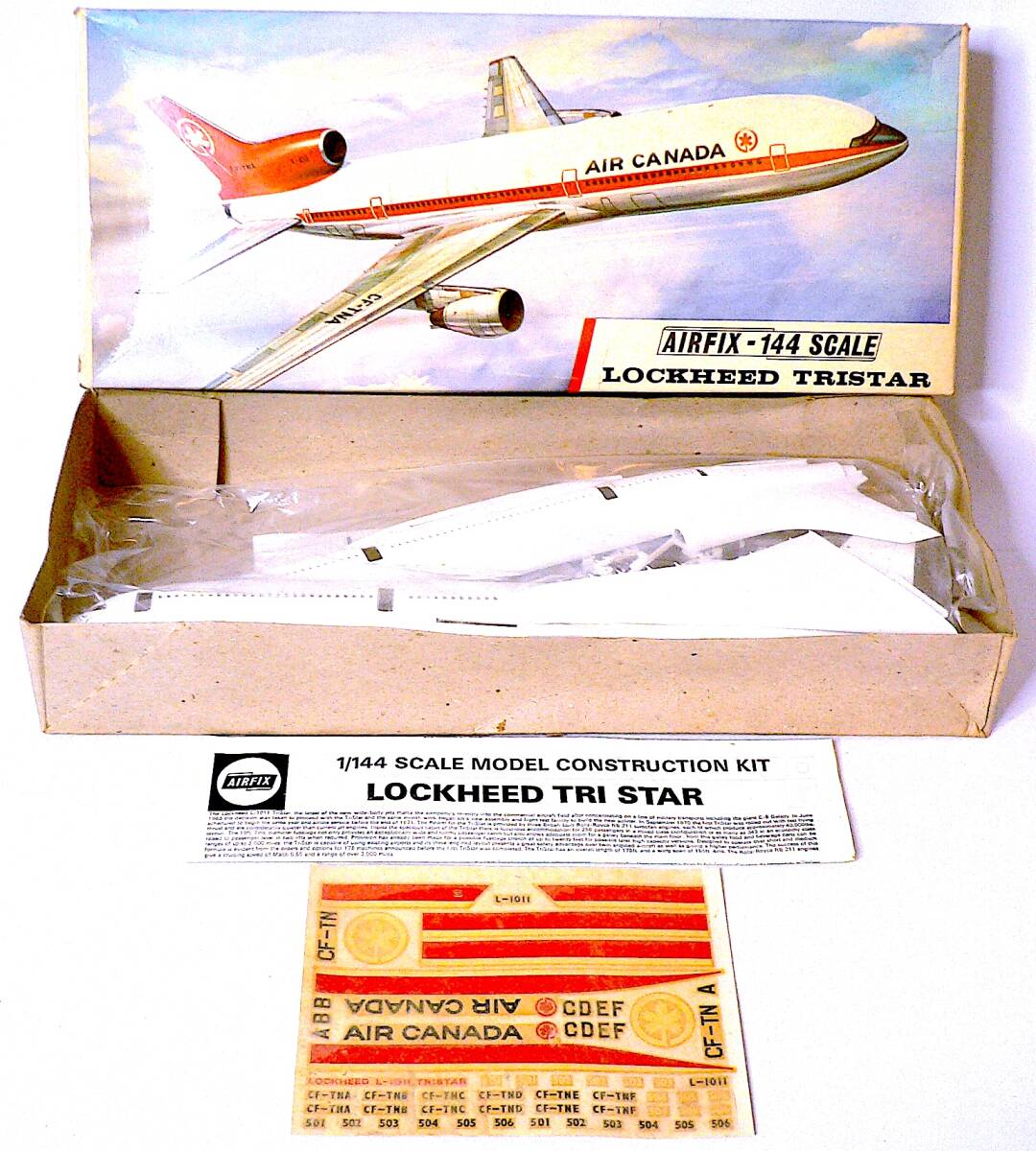 Airfix/エアフィックス 絶版 1/144 ロッキード トライスター カナダ航空 旅客機 プラモデル 未使用 未組立 中袋未開封 超稀少_画像5