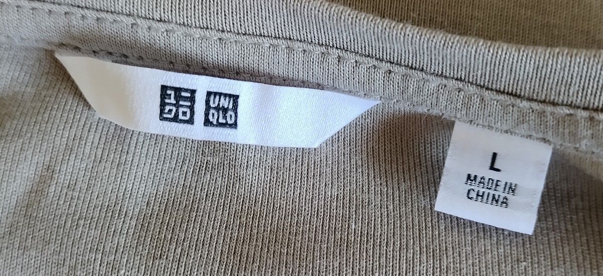 ユニクロ（UNIQLO）シンプルデザイン 薄手長T/カットソー/トップス L