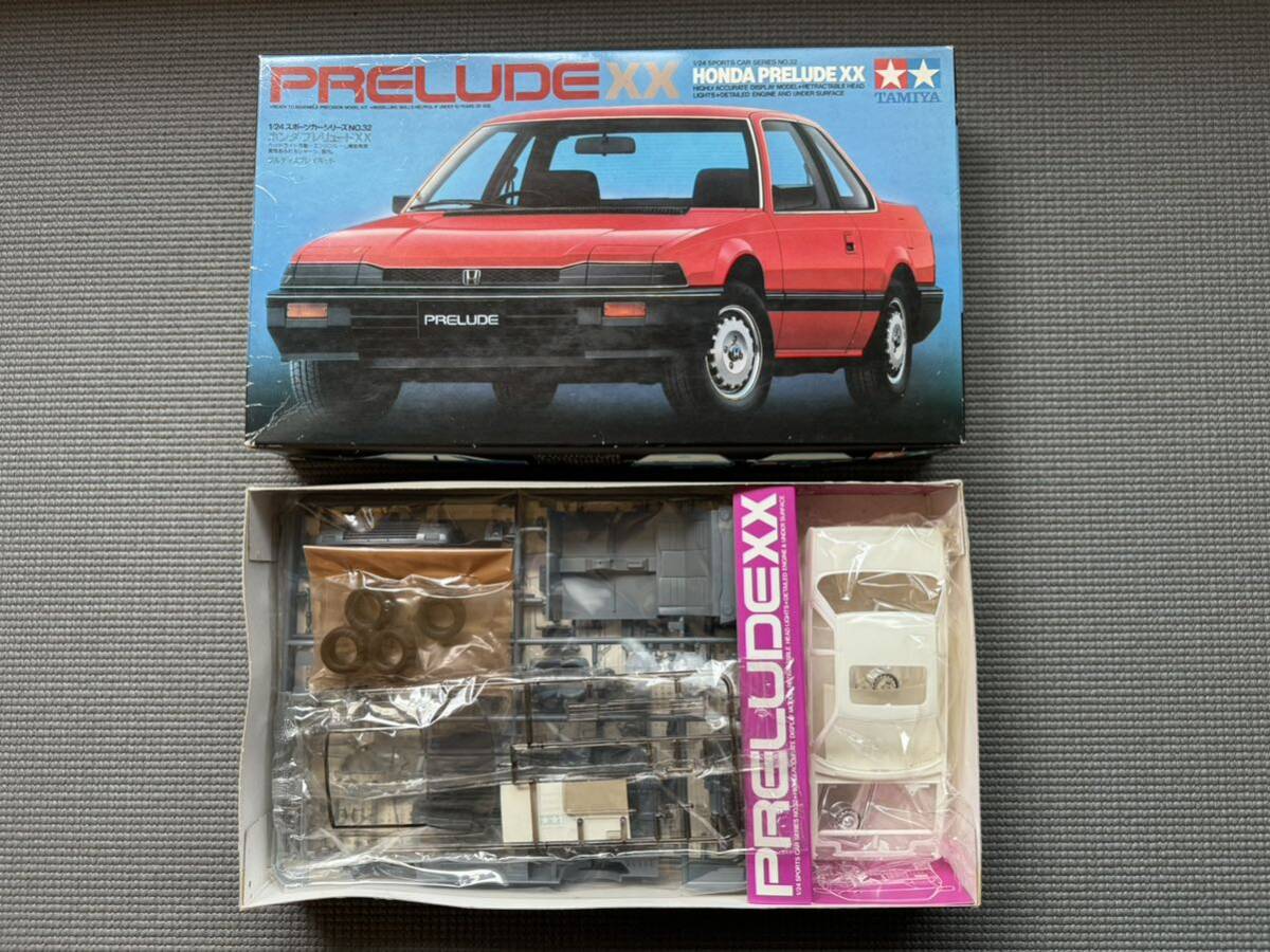 8 warehouse one-side attaching goods new goods that time thing stock goods Tamiya model Honda Prelude XX plastic model not yet constructed TAMIYA retro old car 80 period 