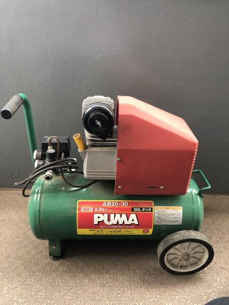 PUMA プーマ 2馬力 AIR COMPRESSOR AB20-30 エアーコンプレッサー 通電OK （北海道 沖縄 離島不可）_画像1