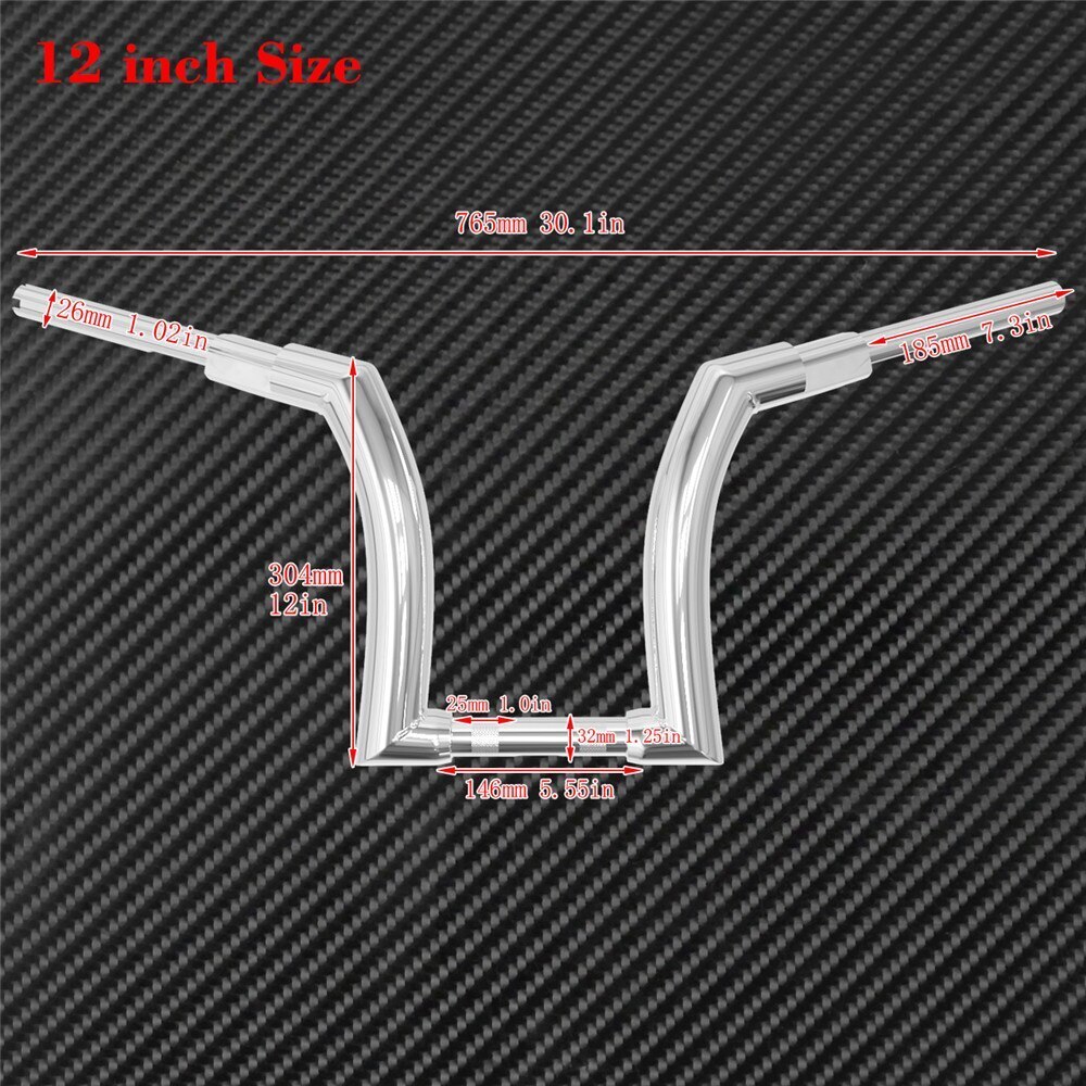 ●クローム,Z,バードラッグハンドルバー,12''14''16'',ハーレー,ツーリング,ロードキング用,ハンドルバー,2014-2020_画像7