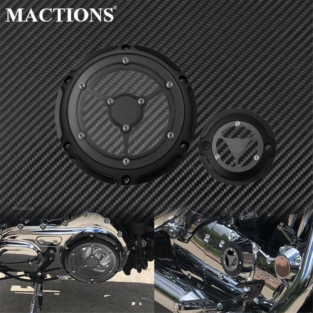 * timer, timing, clutch cover set, black, Harley, sport Star,XL,1200,883, custom, Roadster,2004-2017