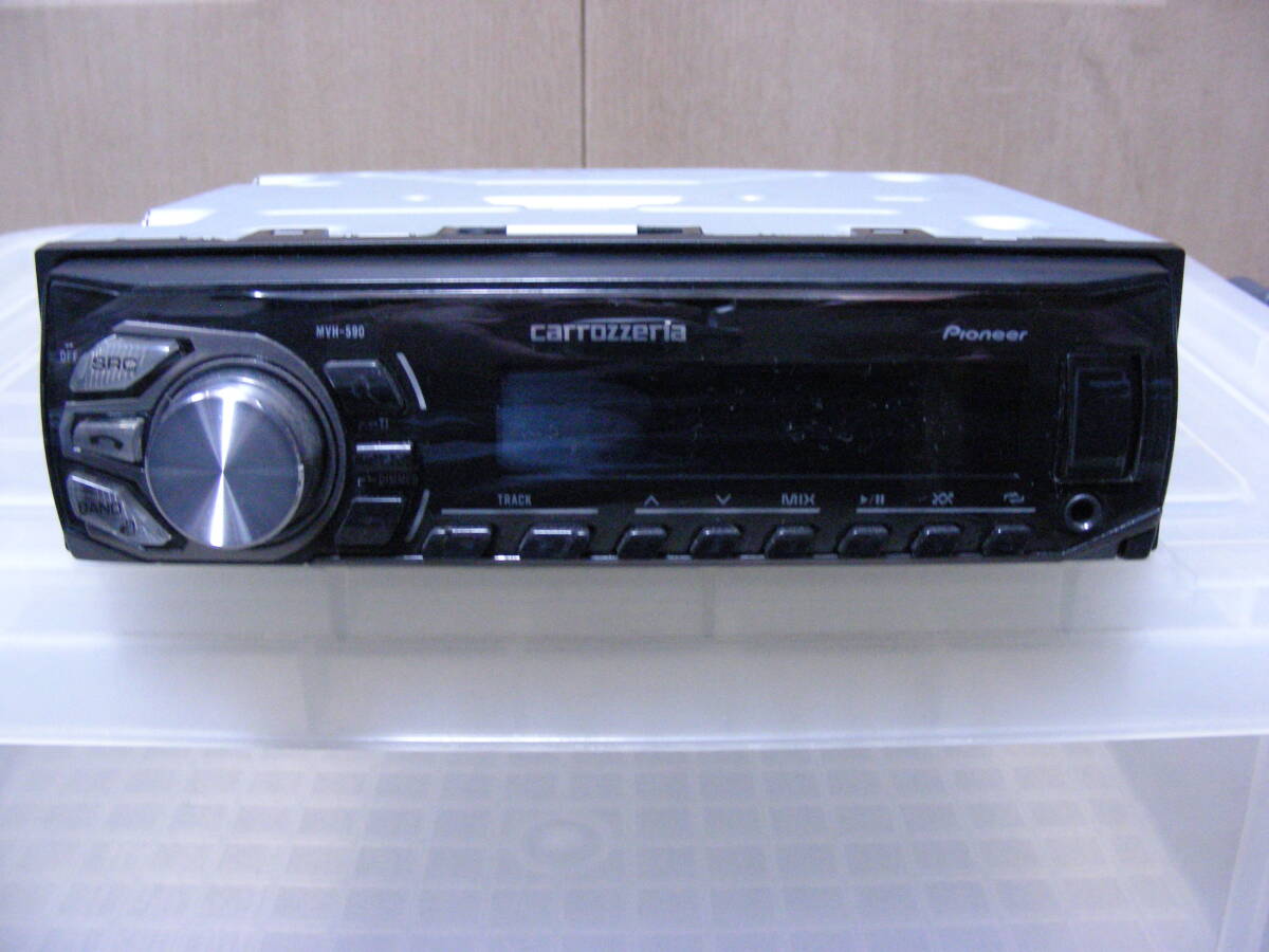 ★carrozzeria カロッツェリア pioneer・MVH-590 中古オーディオデッキ Bluetooth USB AUX【愛知】_画像1