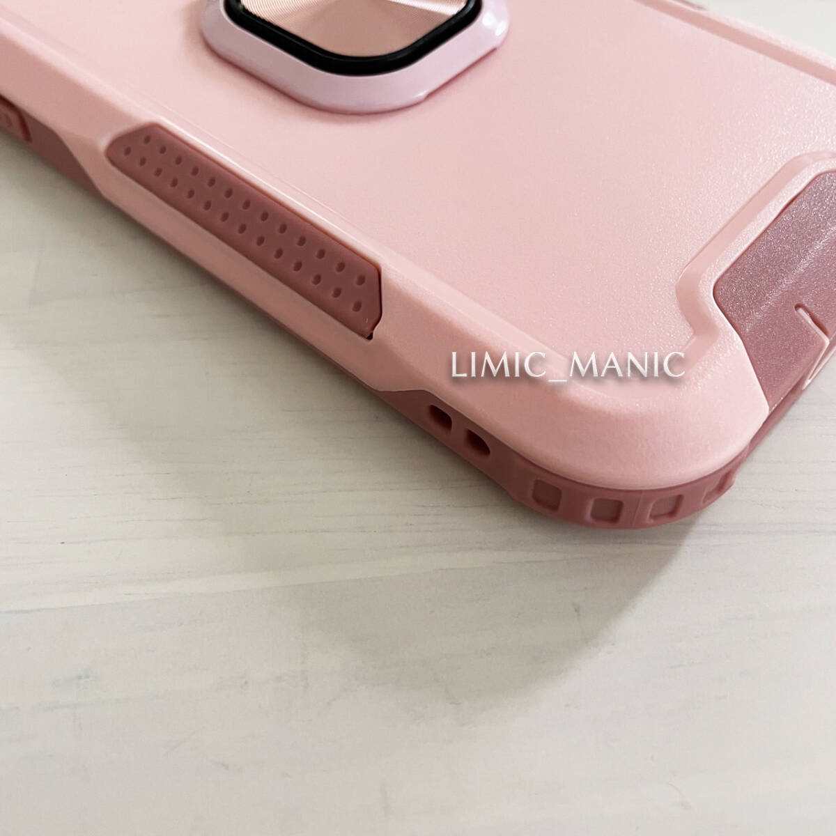 iPhone 7 8 SE (第2世代/第3世代) SE2 SE3 ケース スマホ バンパー スタンド ピンク pink リング付き 重厚 アイフォン