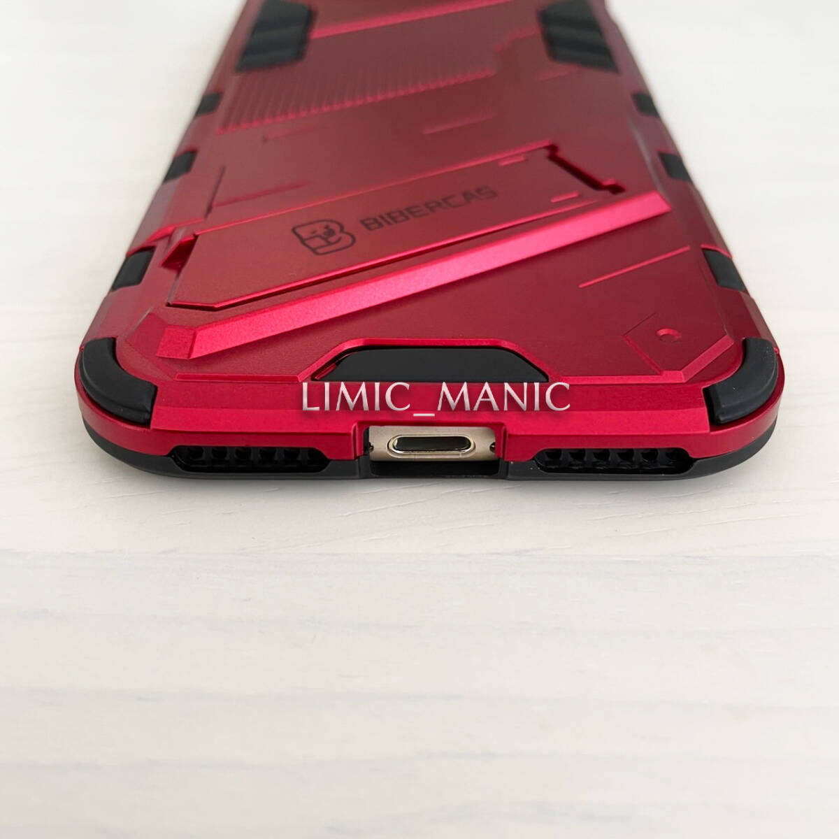 iPhone 7 8 SE (第2世代/第3世代) SE2 SE3 ケース スマホ バンパー アーマー スタンド マグネットホルダー対応 レッド 赤 red アイフォン