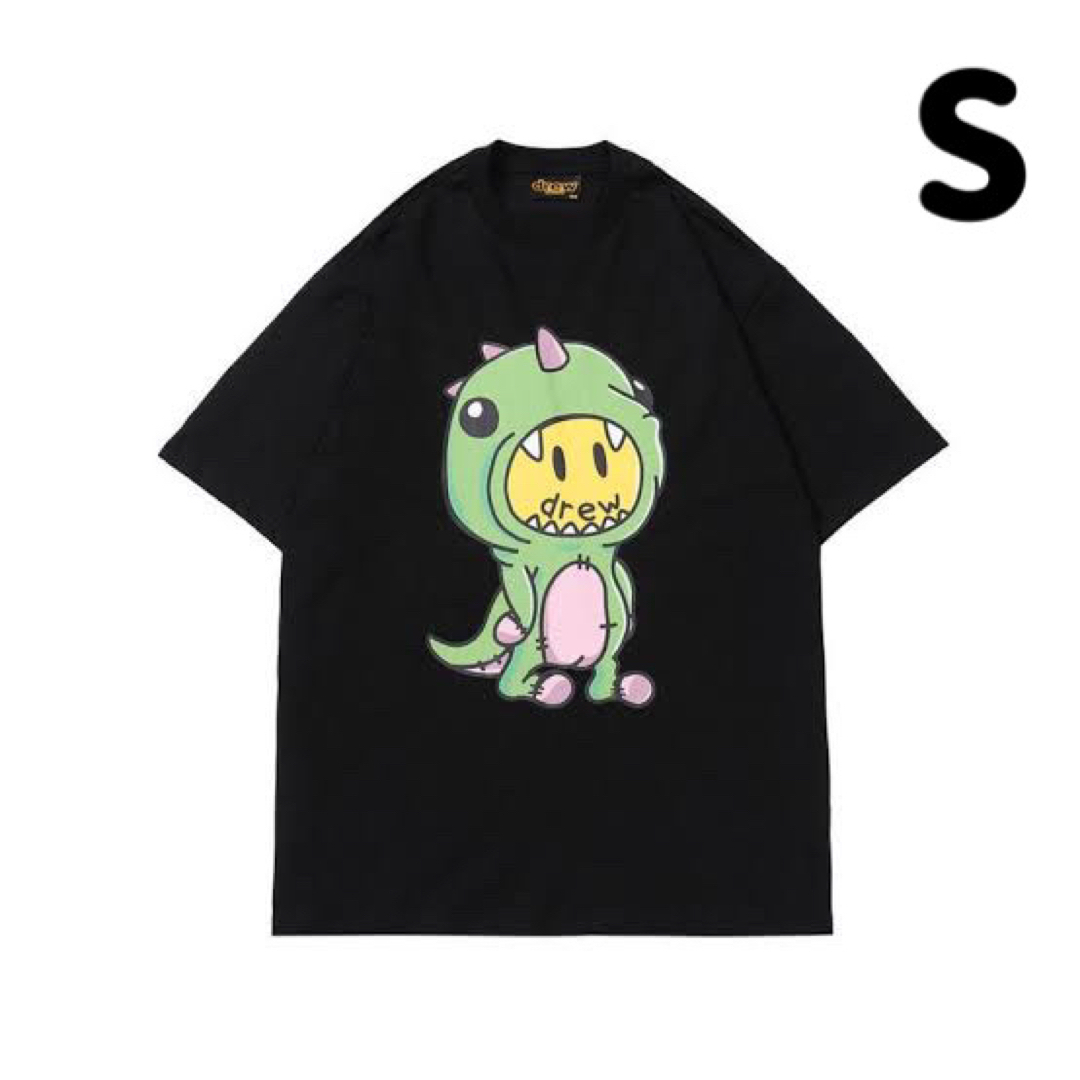 Drew house ドリューハウス Dino 恐竜 Tシャツ S 黒_画像1