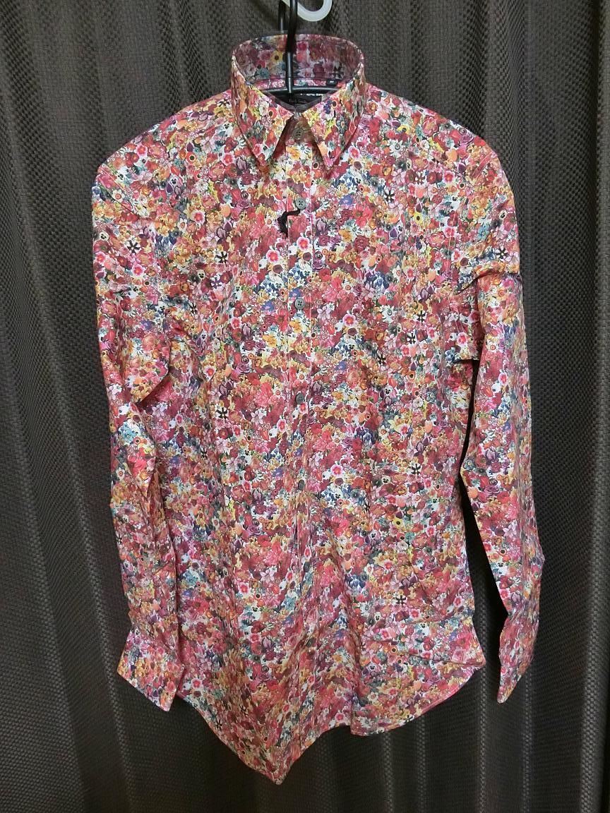 新品未使用 ポールスミス 花柄 長袖シャツ Mサイズ MAD FLORAL PRINT SHIRT 総柄 ボタニカル Paul Smith LONDON フラワー プリントの画像6