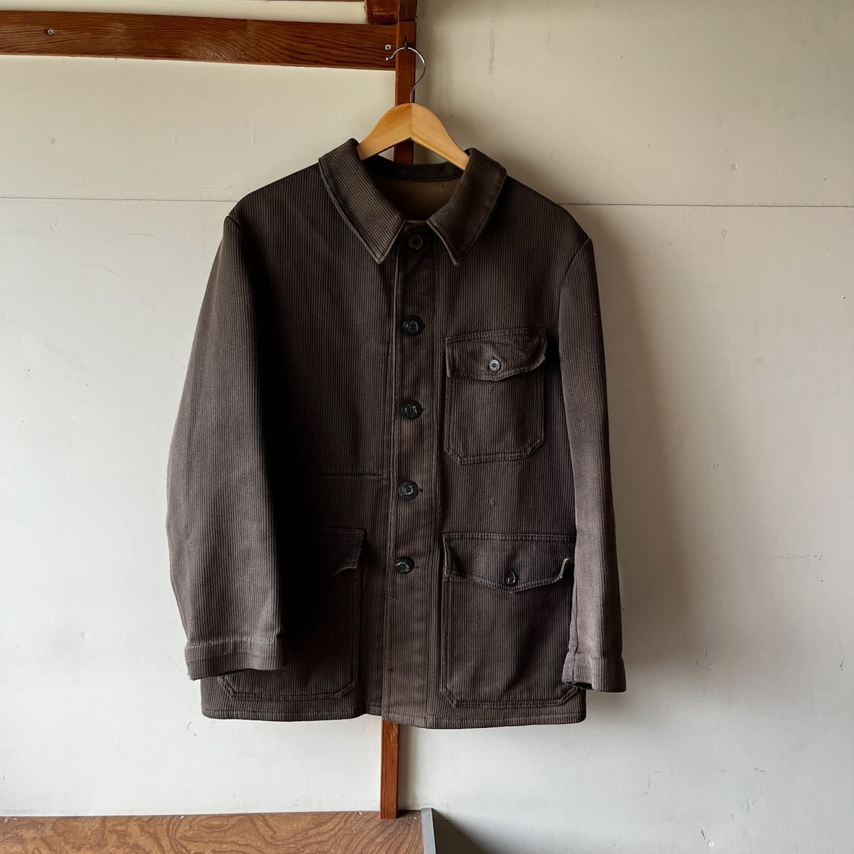 40s-50s French hunting jacket コットンピケ ヴィンテージ 40s-50s French hunting jacket コットンピケ ヴィンテージ