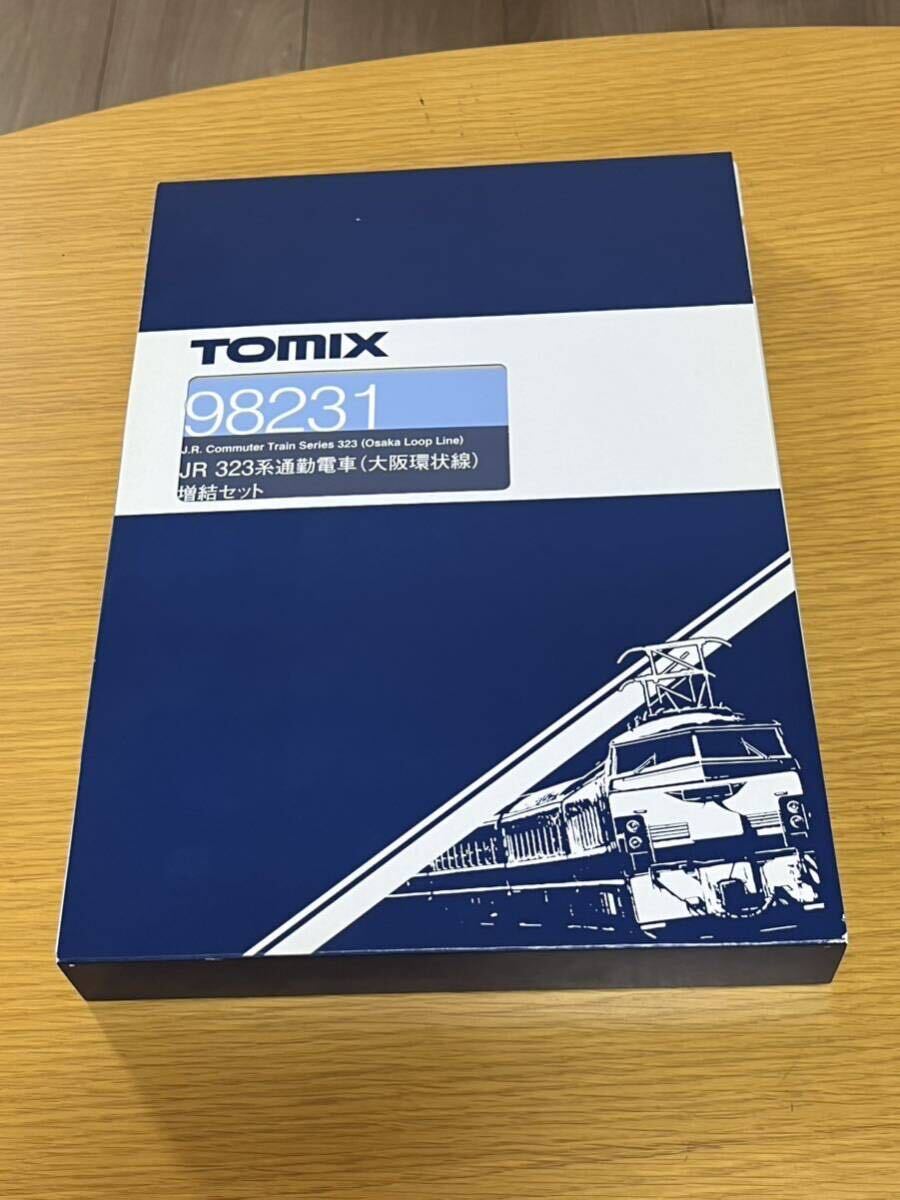 TOMIX 98230&98231 JR西日本323系通勤電車(大阪環状線)基本&増結8両フルセット　TNカプラー交換行き先シール貼り付け品_画像1