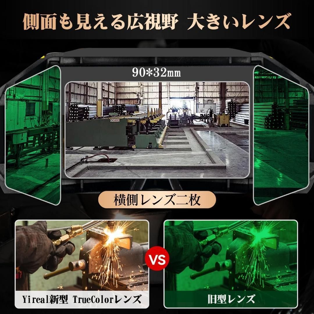 溶接メガネ 溶接面 自動遮光 アークセンサー  メガネと併用可能  2種装置方法