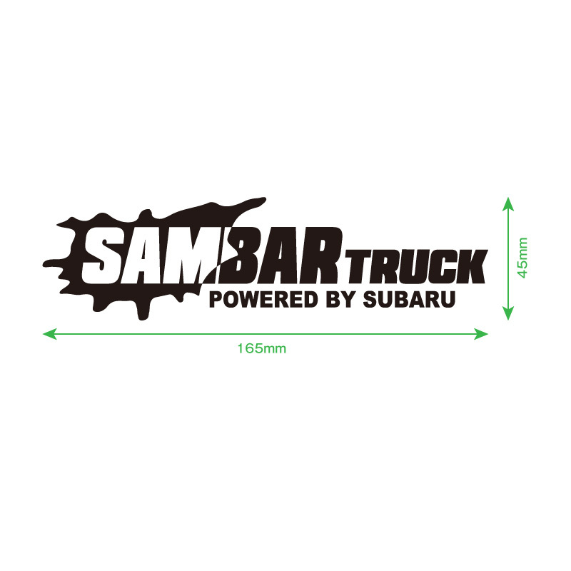 SAMBAR TRUCK POWERED BY SUBARU カッティングステッカー 2枚セット 165mm×45mm 送料無料!! サンバー トラック_画像2